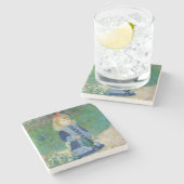 Pierre-Auguste Renoir - Ein Mädchen mit einer Wass Steinuntersetzer (Seitenansicht)