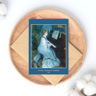 Pierre-Auguste Renoir, Frau am Klavier Postkarte