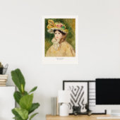 Pierre-Auguste Renoir Frau mit Capeline Art Poster (Heimbüro)