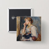 Pierre-Auguste Renoir - Frau mit einem Brief Button (Vorne & Hinten)