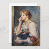 Pierre-Auguste Renoir - Frau mit einem Brief Dankeskarte (Vorne/Hinten)