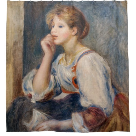 Pierre-Auguste Renoir - Frau mit einem Brief Duschvorhang (Vorderseite)