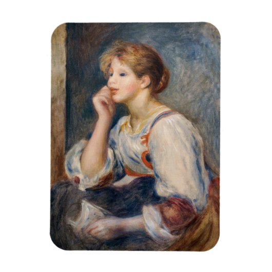 Pierre-Auguste Renoir - Frau mit einem Brief Magnet (Vertikal)
