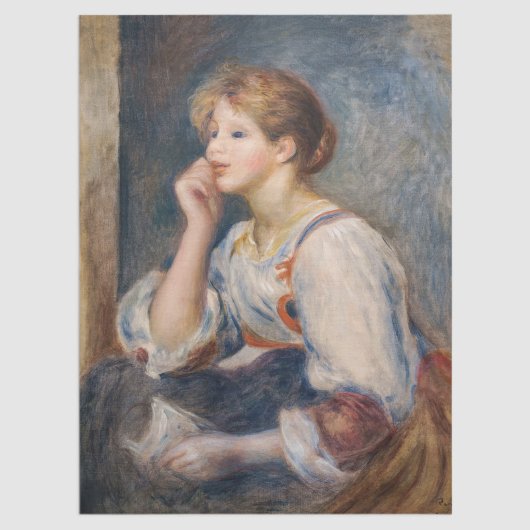 Pierre-Auguste Renoir - Frau mit einem Brief Seidenpapier