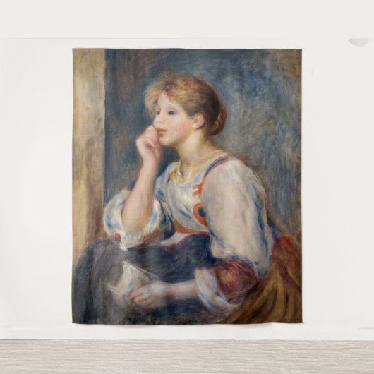 Pierre-Auguste Renoir - Frau mit einem Brief Wandteppich (Vorderseite)