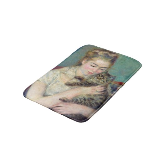Pierre-Auguste Renoir - Frau mit Katze Badematte (Schrägansicht)
