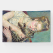 Pierre-Auguste Renoir - Frau mit Katze Banner (Horizontal)