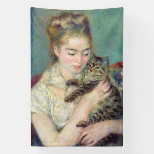 Pierre-Auguste Renoir - Frau mit Katze Banner