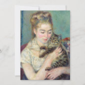 Pierre-Auguste Renoir - Frau mit Katze Einladung (Vorderseite)