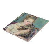 Pierre-Auguste Renoir - Frau mit Katze Fliese (Seite)
