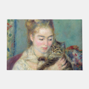 Pierre-Auguste Renoir - Frau mit Katze Fußmatte