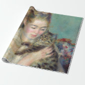 Pierre-Auguste Renoir - Frau mit Katze Geschenkpapier (Ungerollt)