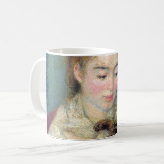 Pierre-Auguste Renoir - Frau mit Katze Kaffeetasse (Vorderseite Links)