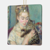 Pierre-Auguste Renoir - Frau mit Katze Keramikornament (Links)