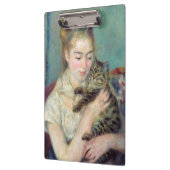 Pierre-Auguste Renoir - Frau mit Katze Klemmbrett (Links)