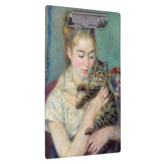 Pierre-Auguste Renoir - Frau mit Katze Klemmbrett (Rechts)