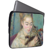 Pierre-Auguste Renoir - Frau mit Katze Laptopschutzhülle (Vorne Rechts)