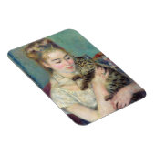 Pierre-Auguste Renoir - Frau mit Katze Magnet (Rechte Seite)