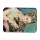 Pierre-Auguste Renoir - Frau mit Katze Magnet (Horizontal)