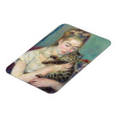 Pierre-Auguste Renoir - Frau mit Katze Magnet (Linke Seite)