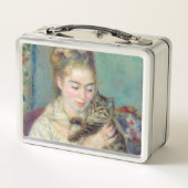 Pierre-Auguste Renoir - Frau mit Katze Metall Brotdose (Rückseite)