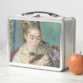 Pierre-Auguste Renoir - Frau mit Katze Metall Brotdose (Beispiel)