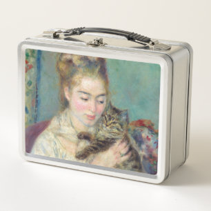 Pierre-Auguste Renoir - Frau mit Katze Metall Brotdose