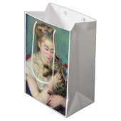 Pierre-Auguste Renoir - Frau mit Katze Mittlere Geschenktüte (Vorderseite Schrägansicht)