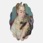 Pierre-Auguste Renoir - Frau mit Katze Ornament Karte (Rechts)