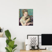 Pierre-Auguste Renoir - Frau mit Katze Poster (Heimbüro)