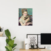 Pierre-Auguste Renoir - Frau mit Katze Poster (Heimbüro)