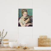 Pierre-Auguste Renoir - Frau mit Katze Poster (Küche)
