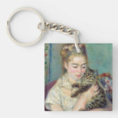 Pierre-Auguste Renoir - Frau mit Katze Schlüsselanhänger (Vorderseite)