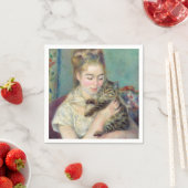 Pierre-Auguste Renoir - Frau mit Katze Serviette (Beispiel)