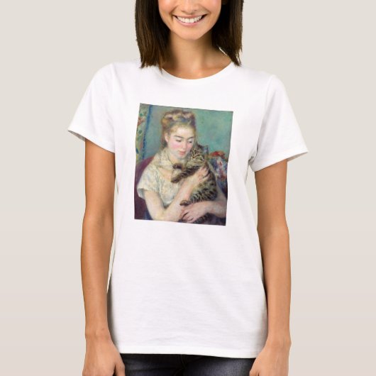 Pierre-Auguste Renoir - Frau mit Katze T-Shirt (Vorderseite)