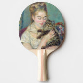 Pierre-Auguste Renoir - Frau mit Katze Tischtennis Schläger (Vorderseite)