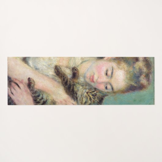 Pierre-Auguste Renoir - Frau mit Katze Yogamatte (Rückseite (Horizontal))