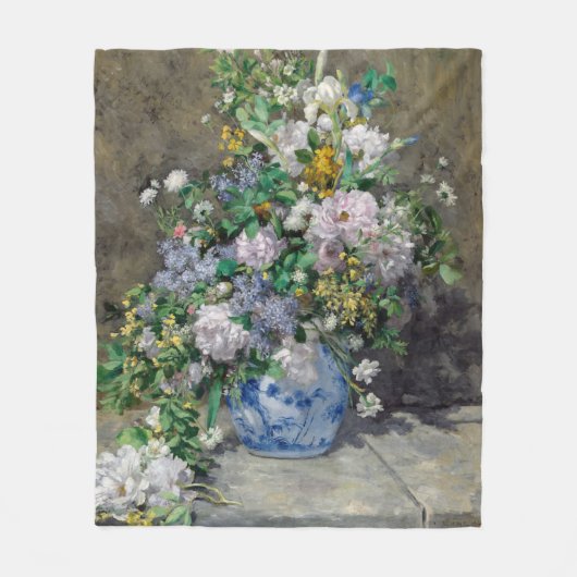 Pierre-Auguste Renoir - Frühlingsstrauß Fleecedecke (Vorderseite)