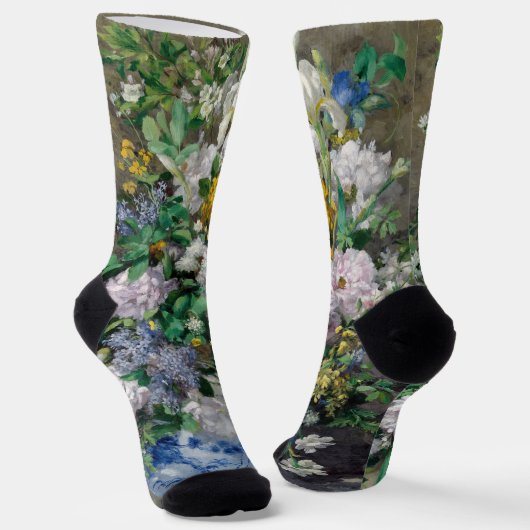 Pierre-Auguste Renoir - Frühlingsstrauß Socken (Gewinkelt)