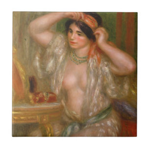 Pierre Auguste Renoir   Gabrielle am Spiegel Fliese
