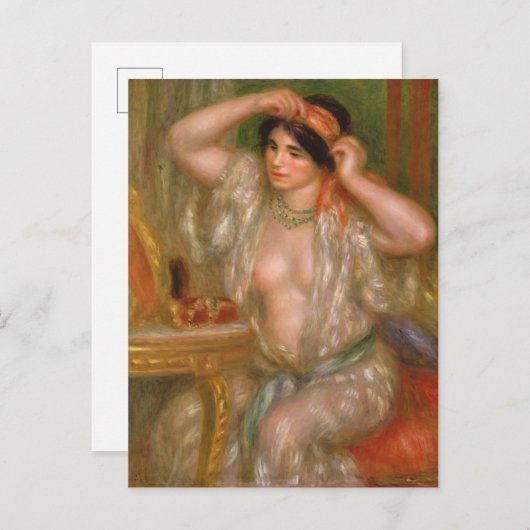 Pierre Auguste Renoir | Gabrielle im Spiegel Postkarte (Vorne/Hinten)