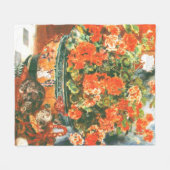 Pierre-Auguste Renoir Geraniums and Cats Fleecedecke (Vorderseite (Horizontal))