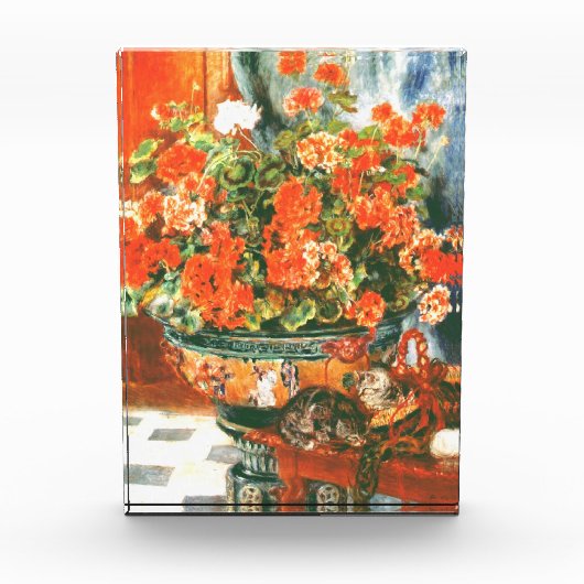 Pierre-Auguste Renoir Geraniums and Cats Fotoblock (Vorderseite)