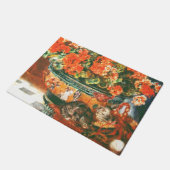 Pierre-Auguste Renoir Geraniums and Cats Fußmatte (Schrägansicht)