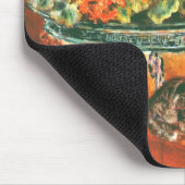 Pierre-Auguste Renoir Geraniums and Cats Mousepad (Ecke)
