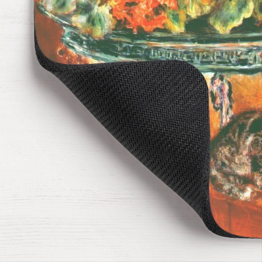 Pierre-Auguste Renoir Geraniums and Cats Mousepad (Ecke)