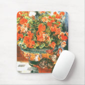 Pierre-Auguste Renoir Geraniums and Cats Mousepad (Mit Mouse)