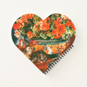 Pierre-Auguste Renoir Geraniums and Cats Notizblock
