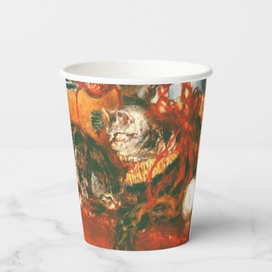 Pierre-Auguste Renoir Geraniums and Cats Pappbecher (Rückseite)