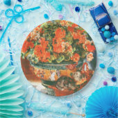 Pierre-Auguste Renoir Geraniums and Cats Pappteller (Party)